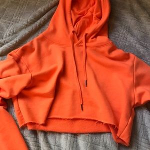 Orange cropped sweatshirt